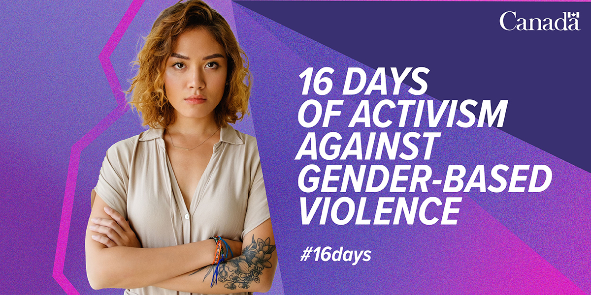 16 Days of Activism Against Gender-based Violence social media creative