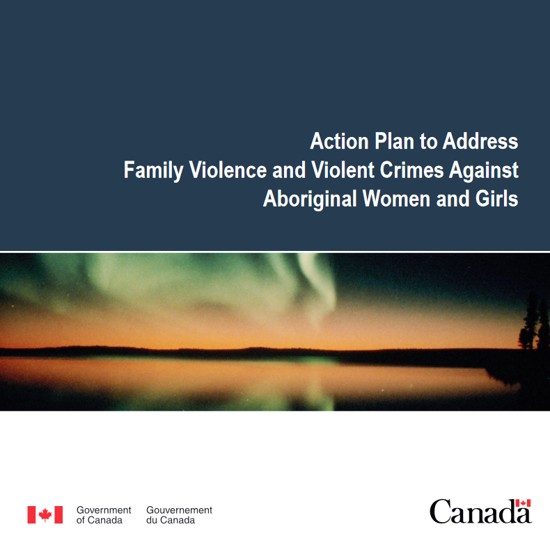 Cover of the Action Plan to Address Violence and Violent Crimes Against Aboriginal Women and Girls