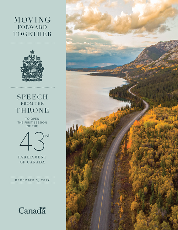 Cover of 2019 Speech from the Throne